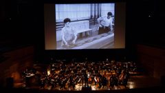 Una de las despedidas de la Seminci fue la proyeccin de Tiempos modernos, de Chaplin, con la Orquesta Sinfnica de Castilla y Len