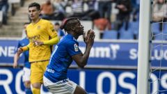 Ibrahima Bald� se lamenta tras una ocasi�n ante el Alcorc�n