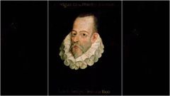 Detalle del (supuesto y ms popular) retrato de Cervantes atribuido a Juan de Juregui.