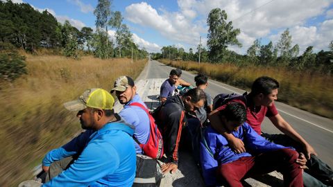 Un millar de migrantes integran la caravana que el lunes parti de Honduras