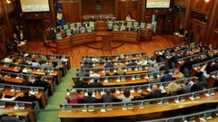El interior del Parlamento de Kosovo