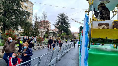 Cabalgata estática de los Reyes Magos en la avenida Castelao de Vigo