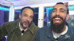 Borja Iglesias y Roberto Vilar en la noria de las Festas da Ascensin.