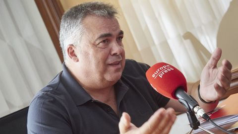 Santos Cerdán durante una entrevista para Europa Press