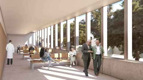 Infografía que recrea cómo será el futuro centro de salud de A Rúa, según el proyecto básico de la Xunta.