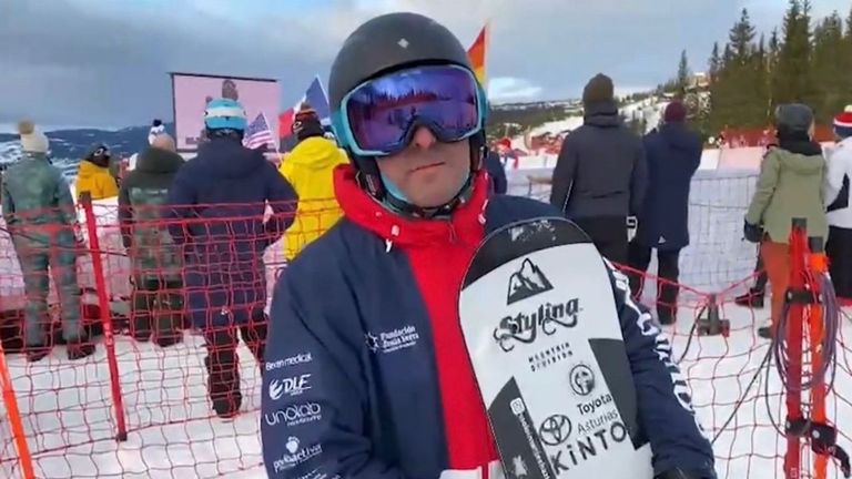 Víctor González durante el Mundial Paralímpico en Lillehammer