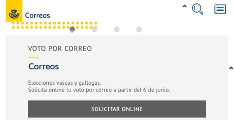 Correos habilita la solicitud online del voto por correo para las elecciones gallegas del 12 de julio