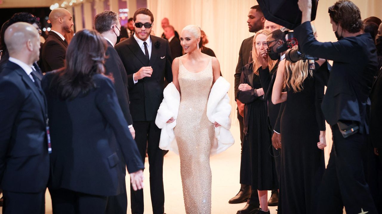 Kim Kardashian a su llegada a la Gala Met