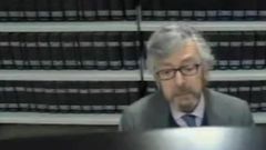 Captura del testimonio ofrecido por el exdiputado del PP Jorge Tras este jueves en el marco del juicio por la caja B del PP