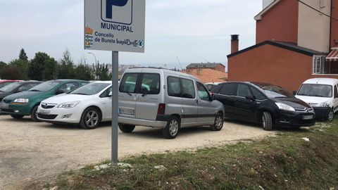 Uno de los aparcamientos municipales operativo desde hace aos en Burela