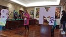 La concejala de Igualdade de O Carballiño, Guadalupe Sobrado, en el acto por el 8m