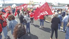 Dos marchas confluyen en As Pas por el futuro industrial de la comarca de Ferrol