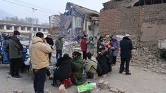 Estado de viviendas en la ciudad china de Jinshishan, tras el terremoto de magnitud 6,2