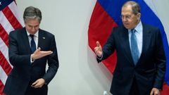 Primera reunin de los ministros de Exteriores estadounidense y ruso, Antony Blinken y Sergui Lavrov