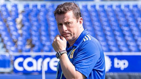Julio Llanos, en el Carlos Tartiere