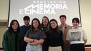 Laura Pieiro, Bruno Arias, Maite Martnez, Bea Villar, a directora do MICE Ana Estvez Lavandeira, Fran Rodrguez e Coral Pieiro, na presentacin de Memoria e Cinema.