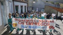 Manifestacin de las trabajadoras de Albo en Viveiro