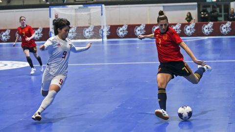 Partido de futbol sala femenino entre la seleccin espaola y la de Japn