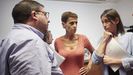 Mara Chivite, en el centro, tras la firma del acuerdo esta maana.