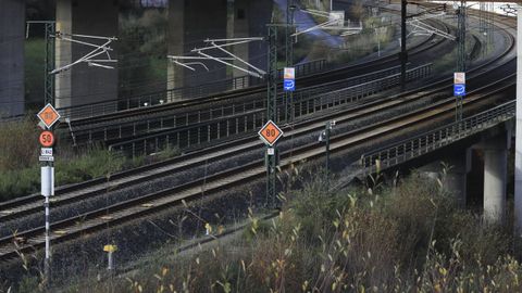 Imagen de la curva de Angrois, donde también se pondrá en funcionamiento el ERTMS casi diez años después del accidente en el que murieron 80 personas