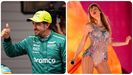 Fernando Alonso y Taylor Swift.El piloto de Aston Martin Fernando Alonso y la cantante estadounidense Taylor Swift