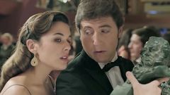 Adriana Ugarta y Manel Fuentes durante el anuncio de la gala de los Premios Goya 2014