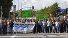 Manifestación de los trabajadores de Tenneco