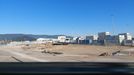 Aspecto de las obras del auditorio de Marn en terrenos portuarios el pasado febrero