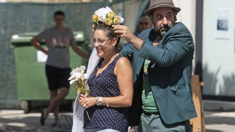  Boda  improvisada en el espectculo de humor de Cigani e Cia en la plaza de Espaa el ltimo da de las fiestas
