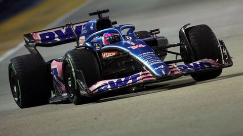 Fernando Alonso durante el Gran Premio de Singapur