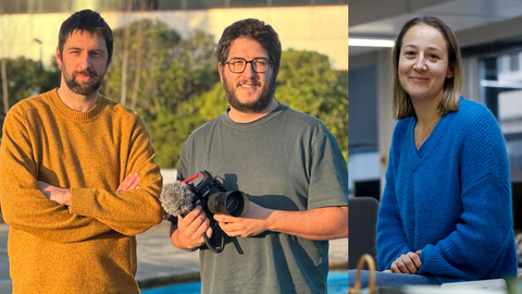 De izquierda a derecha: Lois Balado, �lex L�pez-Benito y Tamara Rivas.