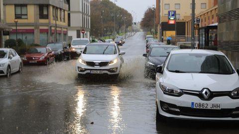 Inundaciones en la Ronda Xos Castieira de Lugo