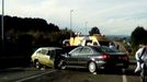 Accidente de trfico en una carretera asturiana