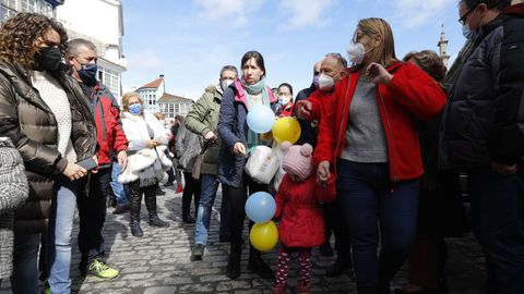 Llegada a Maceda de refugiados de Ucrania.