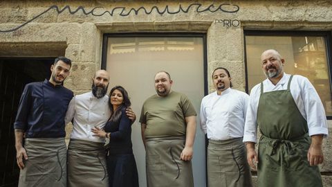 El equipo del nuevo restaurante de Allariz Marmurio do Río.