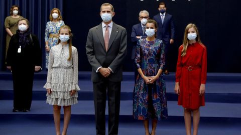 Su Majestad el Rey Felipe VI, la Reina Letizia, la princesa Leonor y la infant Sofia en las tradicionales audiencias previas