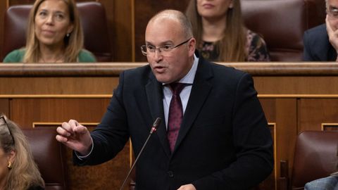 El portavoz del PP en el Congreso, Miguel Tellado, en la pasada sesin de control al Gobierno del 20 de diciembre.
