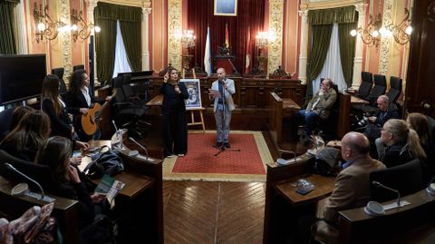 Acto de conmemoracin del 8M en el Concello de Ourense.