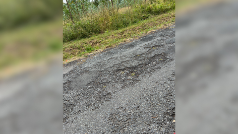 Bache en una pista de la zona de Arins.