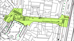 Plano de la peatonalizaci�n de la calle Mariscal Pardo de Cela, en A Coru�a