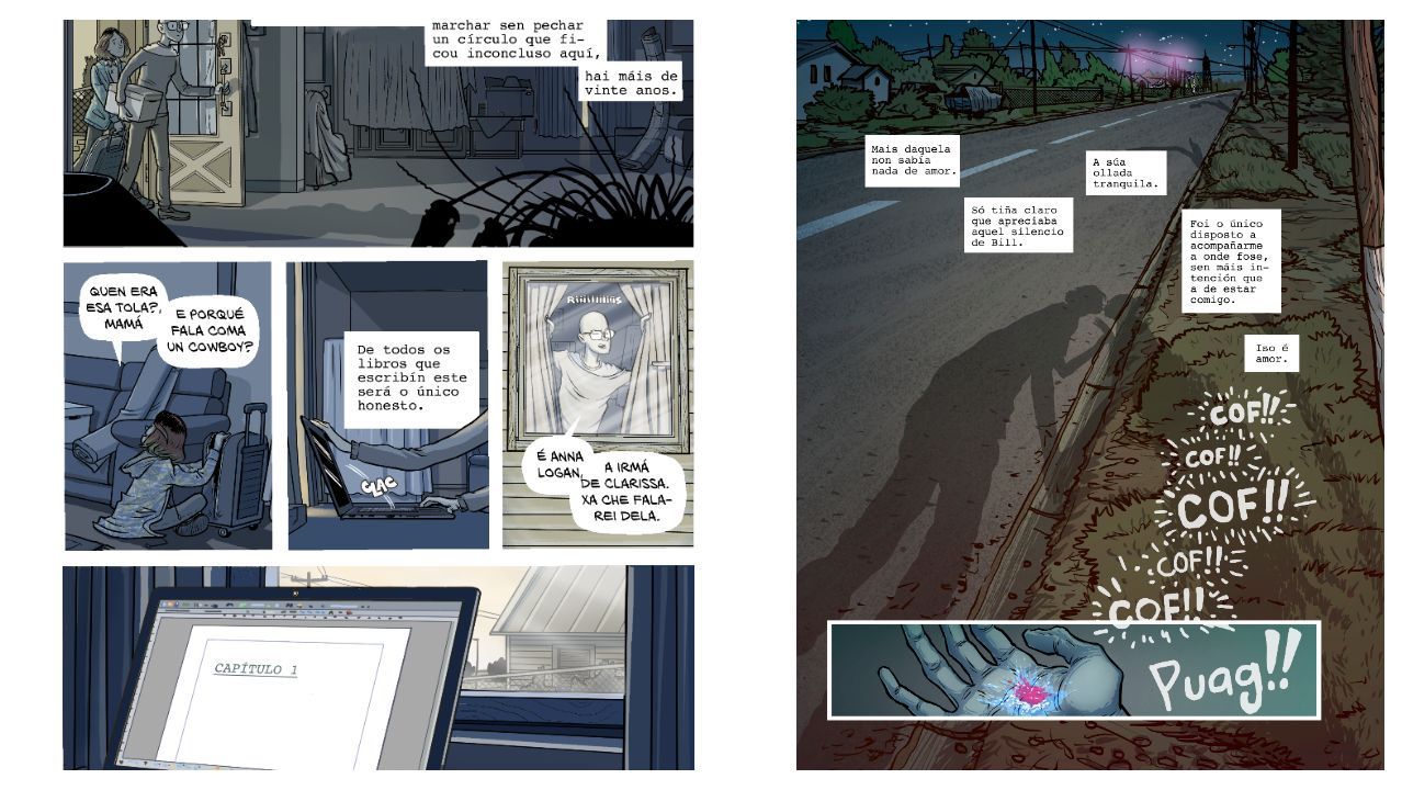 �Eso que t� me das�, lo �ltimo de Jarabe de Palo.Detalle de d�as paxinas da adaptaci�n do libro