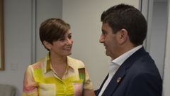 La ministra Isabel Rodrguez, este jueves en Madrid con el delegado del Gobierno en Galicia, Pedro Blanco.