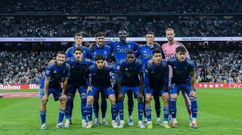 El once del Real Oviedo en el Santiago Bernab�u