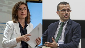 �ngeles V�zquez, nueva conselleira de Pol�tica Social e Igualdade (izquierda), y Nicol�s V�zquez, nuevo conselleiro de Medio Ambiente y Cambio Clim�tico (derecha).