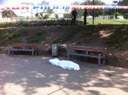 El cad�ver, en el parque de Oza