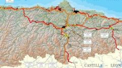 Mapa para mejorar intersecciones en carreteras asturianas