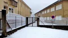 CEIP de Xunqueira de Espadanedo, cerrado por la nieve