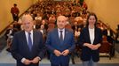 Manuel Campo Vidal, José Tomé y Lara Méndez abrieron la jornada sobre reto demográfico celebrada en la Diputación