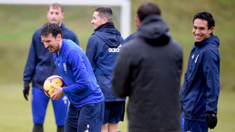 Toché y Steven, con Javi Hernández y Carlos al fondo