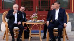 El presidente de Rusia, Vladimir Putin, con su homlogo chino, Xi Jinping, en una visita del jefe del Kremlin a Pekn.